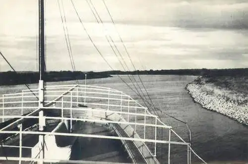 Postcard Romania Danube Delta St Gheorghe chanel ship