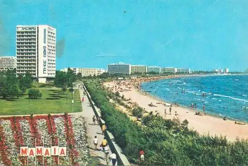 Postcard Romania Black Sea Mamaia beach view