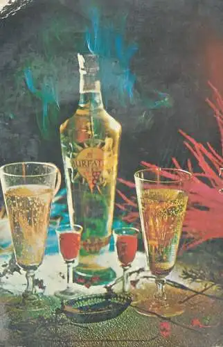 Postcard Romania Christmas New year greetings card Murfatlar champahne 1975