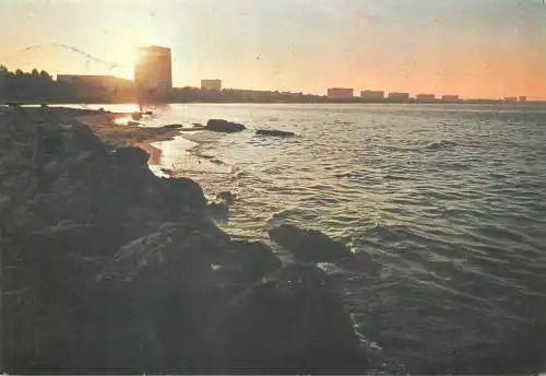 Postcard Romania Black Sea Mamaia sun set 1989