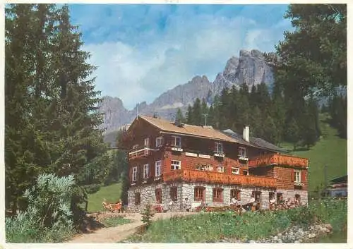 Postcard hotels restaurants Italy Albergo Rifugio Moser Alm gasthof pension 1969