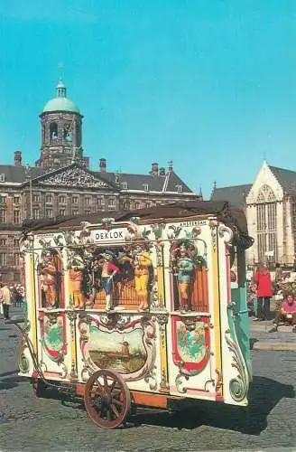 Postcard Netherland Amsterdam the barrel organ De Klok
