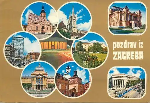Postcard Croatia Zagreb