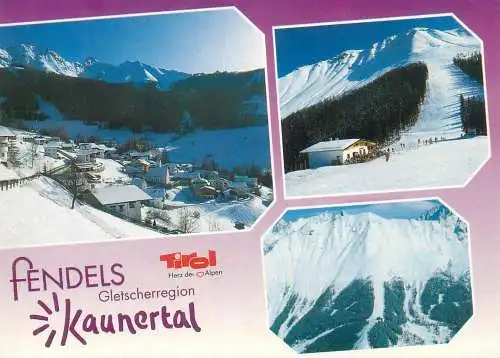 Postcard Austria Tirol Fendels Gletscherregion multi view