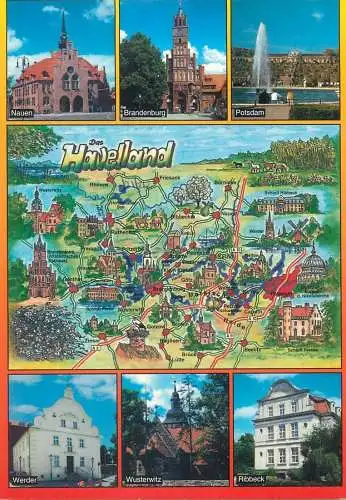 Postcard Germany Havelland multi view
