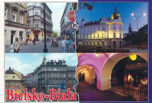 Postcard Poland Bielsko-Biała multi view