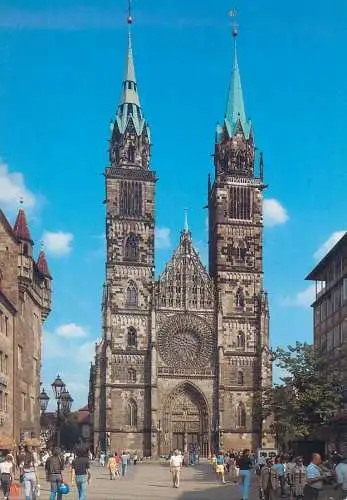 Postcard Germany Nurnberg St Lorenz Kirche 1999