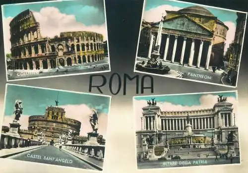 Postcard Italy Roma multi view