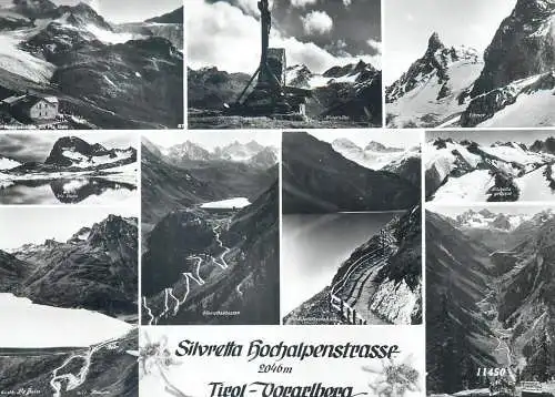 Postcard Austria Tirol Silvretta Hochalpenstrasse multi view