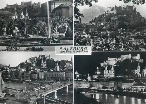 Postcard Austria > Salzburg > Salzburg Stadt die Festspielstadt multi view