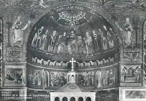 Postcard Italy Rome Chiesa di S Maria in Trastevere I mosaici dell'abside