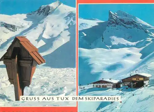 Postcard Austria Tirol gruss aus tux dem Skiparadies
