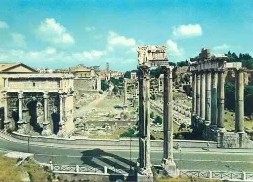 Postcard Italy Rome Roman forum