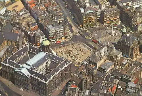 Postcard Netherlands Amsterdam the royal palace aerial