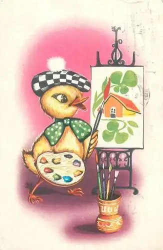 animals in art Postcard illustration duck painting artist