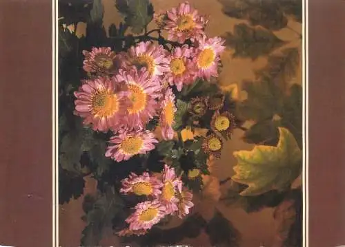Postcard Flowers field flowers painting Germany
