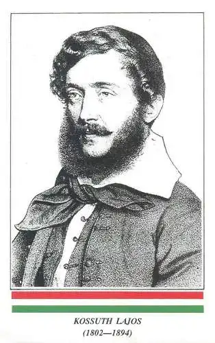Postcard Kossuth Lajos