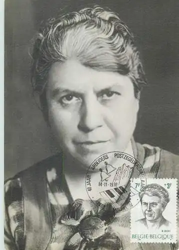Postcard Maria Baers former member of Belgian Senate