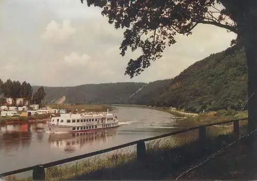 Postcard Transport cruise ship Ms Weserbergland  Germany