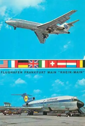 Postcard Transport airplane Germany Frankfurt Main Rhein Main