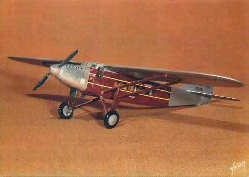 Postcard Transport airplane maquette Air France museum monoplane Latecoere