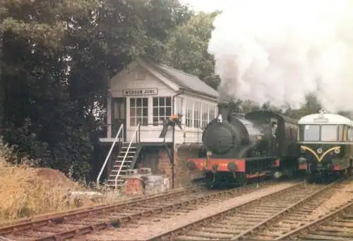 Postcard Transport trains steam engines North Norfolk railway Ring Haw