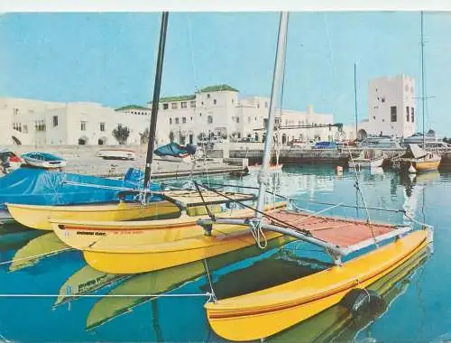 Postcard Africa Algeria Sidi Fredj harbou boats port