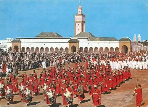 Postcard Africa Algerie Rabat royal ceremony 1974