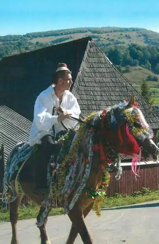 Romania Post card Calaret din Poienile Izei imbracat in costum traditional