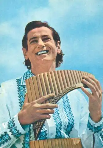 Romania Post card Gheorghe Zamfir music folk singer
