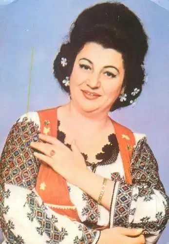 Romania Postcard Ileana Sfetcu music folk singer