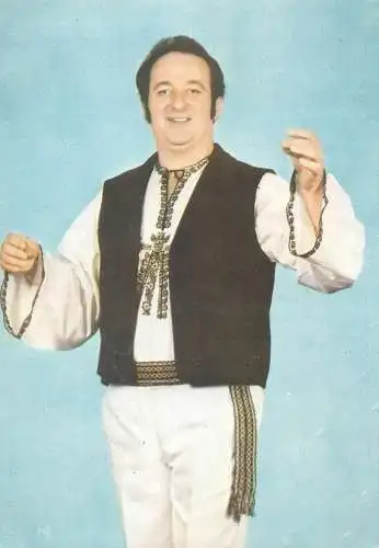 Romania Postcard Constantin Ionascu music folk singer