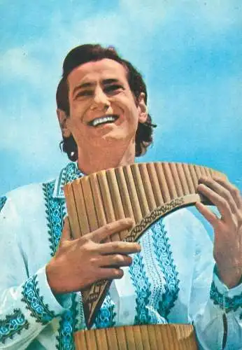 Romania Postcard Gheorghe Zamfir music folk singer
