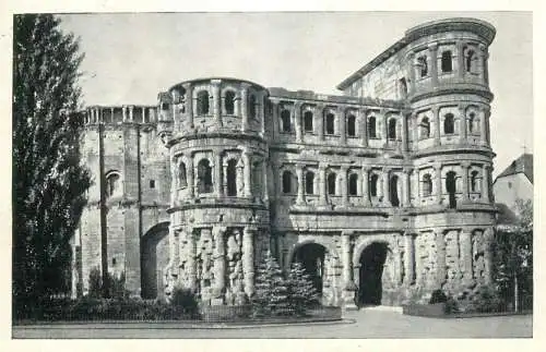 Postcard Germany Trier black gate