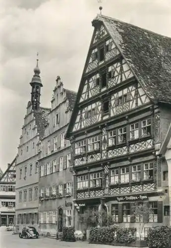 Postcard Germany Dinkelsbühl typical houses 1959