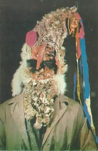Postcard folk mask