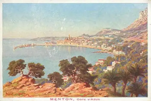 Postcard France Alpes Maritimes Menton cote d'Azur