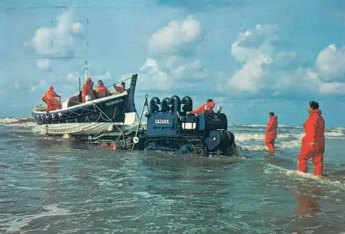 Postcard Netherlands Noordwijk boat sea