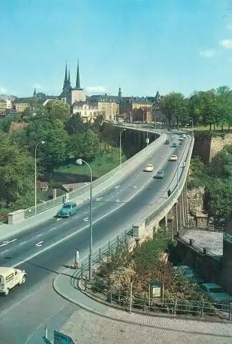 Postcard Luxembourg la passerelle