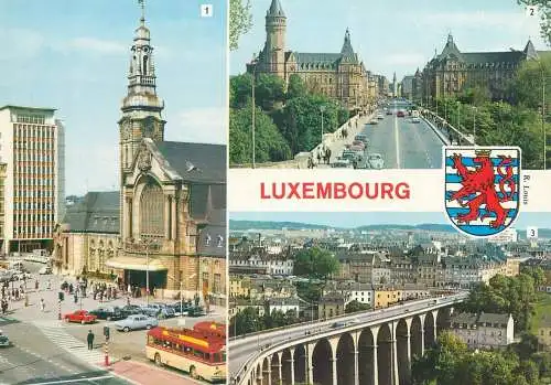 Postcard Luxembourg multi view 1979