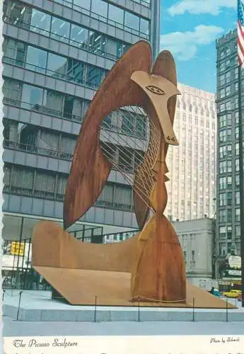 Postcard United States > IL - Illinois > Chicago The Picasso sculpture 1976