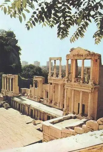 Postcard Bulgaria Plovdiv antic theatre ruins