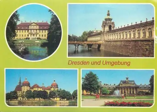 Postcard Germany Dresden Zwinger Kronentor mit Langgalerie
