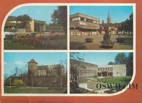 Postcard Poland Oświęcim multi view