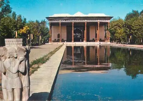 Postcard Iran Chehel Sotoon Forty Pillars Isfahan Iran 1971
