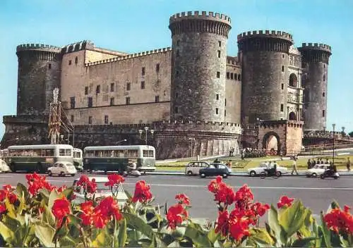 Postcard Italy Naples Angioino Donjon castle