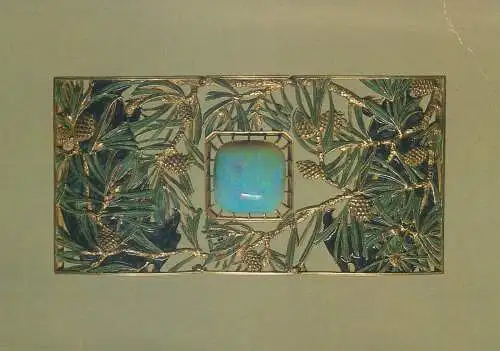 Postcard artefacts Museu Calouste Gulbenkian dog collar plaque 1999