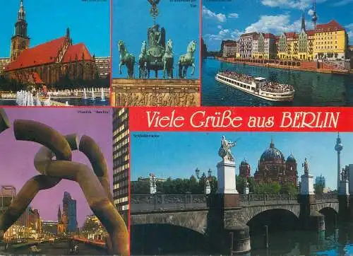 Postcard Germany Berlin multi view