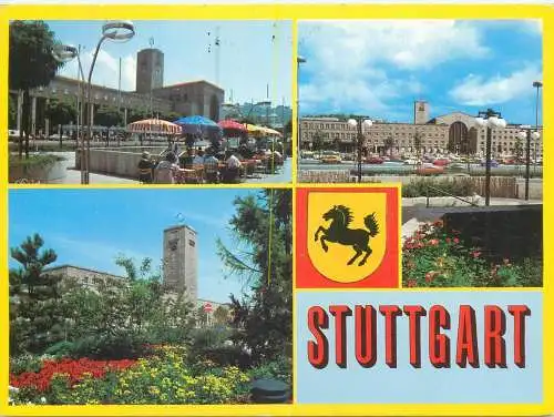 Postcard Germany Stuttgart schones multi view