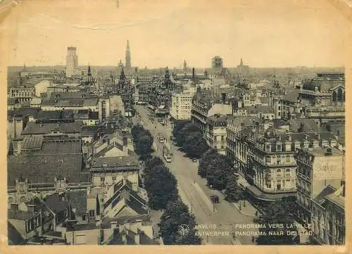 Postcard Belgium Antwerpen cityscape panorama